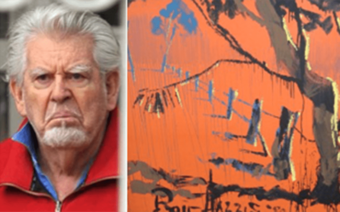 A paedophile profits – Jailed sex abuser Rolf Harris painting to be auctioned – Outback Scene – Mixed media, 1980 – Robson Kay – 6th September 2016