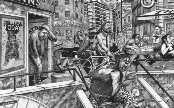 BBC Auntie gin Mother's Ruin Hogarth's Gin Lane