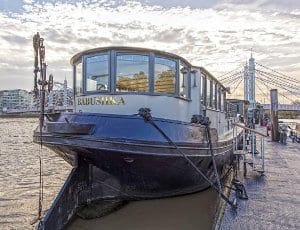 Barging in - Babushka, Cadogan Pier, Chelsea Embankment, London, SW3 - £700,000 - Douglas & Gordon - Barge for sale