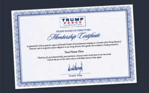 Board of The Trump – Join The Donald’s board of directors for $100