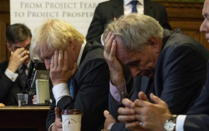 Picture of the Week – Brexit Blues – Iain Duncan Smith, Peter Bone, Boris Johnson and Jacob Rees-Mogg captured looking exasperated; an exact reflection on their beloved Brexit.