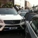 Carluccios-Mercedes-Benz-found-itself-entagled-between-two-other-vehicles