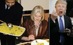 Cooking-Up a Cock-Up – Eating habits of Theresa May – Dining habits of Donald Trump and Theresa May. He likes overcooked steaks doused in ketchup; she likes to dine at the favourite restaurant of the paedo Rolf Harris