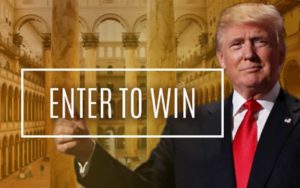 Dine With Donald – Win dinner with Donald Trump – Matthew Steeples suggests readers reject Donald Trump’s desperate plugs for an opportunity to win dinner with his own very sorry self