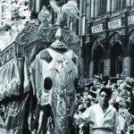 Elephants from Billy Smart’s circus parade on Lime Street