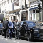 James-Stunt-with-his-much-mocked-convoy-of-vehicles-in-London