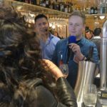 Julian-Bolenz-explains-the-inspiration-for-his-limocello-based-cocktail-to-Nancy-DellOlio-as-host-and-La-Brasserie-head-barman-Alex-Flores-looks-on-1