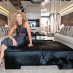 Kelly Hoppen MBE, who designed the interior of the Pearl 75, on board for it’s launch.