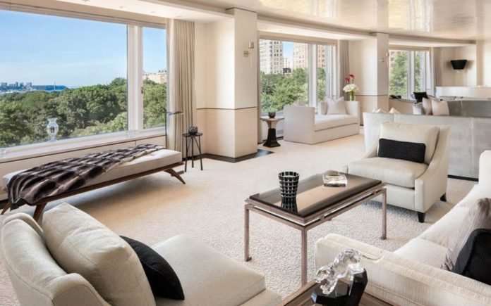 Panic Over The Price – Vast New York triplex with three bullet-proof panic rooms at The Heritage at Trump Place reduced in price by 47%; Is the Trump connection a factor? 240 Riverside Boulevard #6A Upper West Side, New York, NY 10069, United States of America – Owned by Prince Nawaf bin Sultan bin Abdulaziz Al-Saud – For sale through Elizabeth Mercedes Berk of Mercedes/Berk at a price of £32.9 million ($40 million, €37.9 million or درهم147 million), reduced from £61.7 million ($75 million, €71 million or درهم275.5 million)