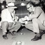 Percy-Shaw-and-Alan-Whicker-with-Catseyes-and-his-Rolls-Royce