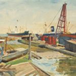 Shipping-by-David-Niven-Oil-on-canvas-board-Estimate-800-1200-Gifted-by-the-actor