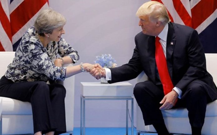 Donald’s Duck – Weak and wobbly Theresa May becomes dastardly and dominant Donald Trump’s (dead) duck at the G20 in Germany.