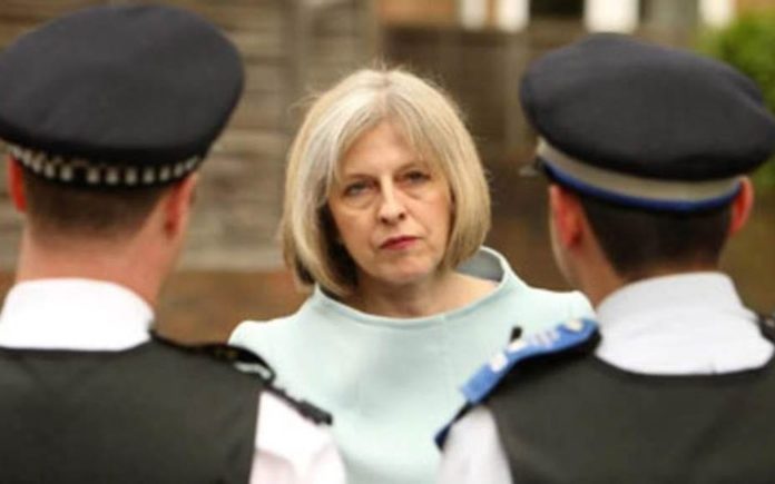 Slasher May – Theresa May should not be cutting police numbers – Theresa May should be ashamed of herself for slashing police numbers at this time; she should instead be increasing them.