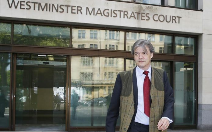 From Gilet to Jail – Bankrupt bigot baron Rhodri Philipps, Viscount St Davids jailed for 12 weeks and slapped with a restraining order for 5 years.