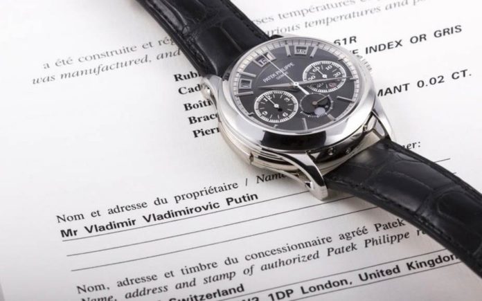 Watching Putin – Patek Philippe 5208P ‘Grand Complication’ watch allegedly owned by President Vladimir Vladimirovic Putin to be sold on 19th July 2017 – Said to be worth £793,000 ($1 million, €903,000 million or درهم3.7 million)