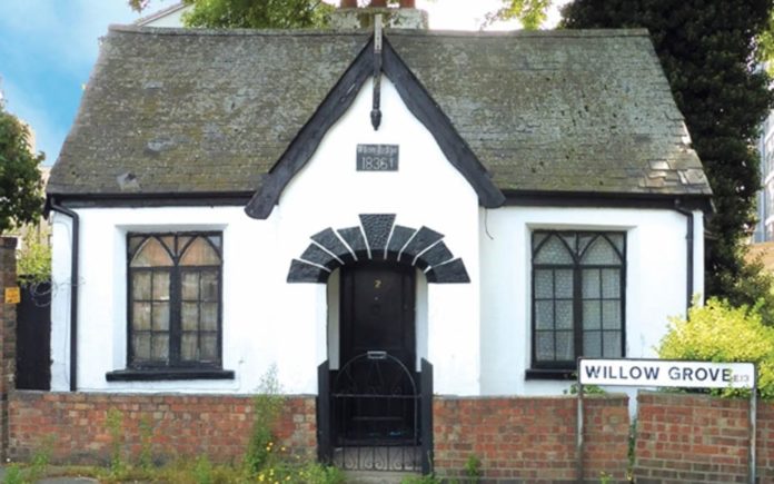 A Cheap Cottage – Grade II listed Willow Lodge, 2 Willow Grove, Plaistow, London, E13 0JH – Guide price of £180,000+ ($237,000+, €198,000+ or درهم871,000+) through Savills on Monday 25th September 2017 at The Marriott Hotel in Grosvenor Square, Mayfair, W1.