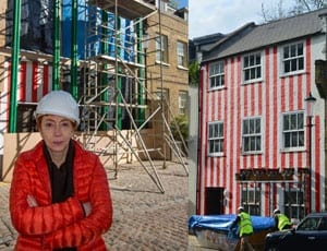 Wally of the Week – Zipporah Lisle-Mainwaring – 19 South End, Kensington, London, W8 5BU – Red and white striped house – Planning dispute