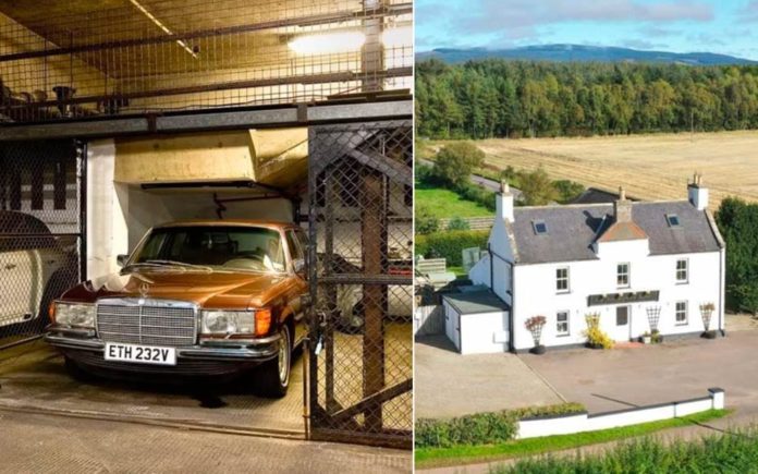A Cottage or a Cage? £375,000 for a farmhouse vs. same sum for a cage – Knightsbridge ‘cage’ in an underground car park for sale for the same price as a 6 bedroom former farmhouse in 1 acre in Scotland.