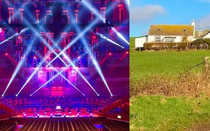 A Seat or a Smallholding? Two seats at the Albert Hall vs. Smallholding – Two seats at the Royal Albert Hall for sale leasehold; their £300,000 price is equivalent to buying a renovated freehold smallholding in Scotland. Agents: Harrods Estates and South West Property Centre.