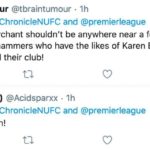 Moron of the Moment – Karren Brady shows herself as a sore loser – Lady Brady yet again makes an utter berk of herself by declaring the premier league season be declared “null and void” due to coronavirus.