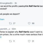 Deport Rotten Rolf – Why was the paedo Rolf Harris not deported? As a deportation flight leaves for Jamaica, Twitter users have rightly angrily reacted asking why the paedophile Rolf Harris was not sent back to Australia after his release.