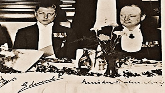 Our Smiling Prince and Our Scowling PM – Churchill and Edward VIII – Rare photograph of Winston Churchill dining with Edward VIII to be sold as part of a sale on the eve of the 80th anniversary of him becoming Prime Minister – The image will be sold by RM Sotheby’s New York on the 20th May 2020 as part of their ‘Churchill in Charge – 80th Anniversary’ sale. A starting bid of £12,245 ($15,000, €13,695 or درهم55,088) has been set for the photograph along with a high estimate of £19,588 ($24,000, €21,907 or درهم88,140).