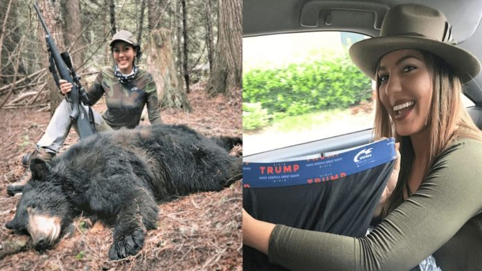 Monster of the Moment – Priscilla Magana – Bear butchering barbarian bitch and slutty sportswear seller Priscilla Magana should be banned from social media; this Trump supporting monster and bestie of Larysa Switlyk instead belongs in the nuthouse.