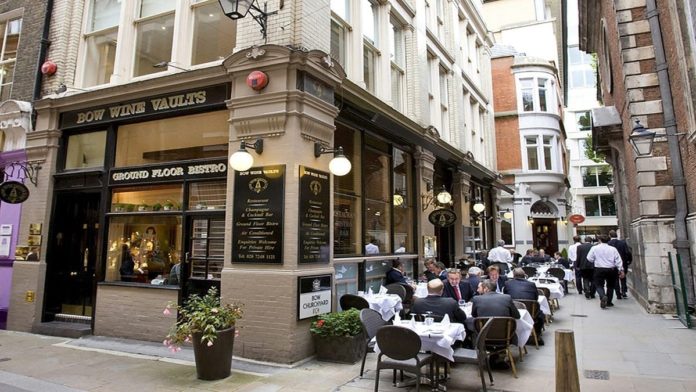 Bow Wine Vaults Back – Bow Wine Vaults reopens on 6th July 2020 – Restaurateur Philip Lawless to reopen Square Mile institution the Bow Wine Vaults, 10 Bow Churchyard, London, EC4M 9DQ on Monday 6th July 2020.