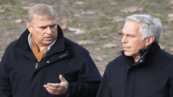 Questioning Randy Andy – Protest against Prince Andrew – Friend of deceased paedophile and mucky madam Prince Andrew targeted in a protest outside Buckingham Palace; ‘Randy Andy’ now needs to do the decent thing and answer the FBI’s questions.