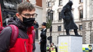 Moron of the Moment – Benjamin Clark – Extinction Rebellion activist Benjamin Clark deserved more than a fine for painting the word “racist” on a statue of Churchill.