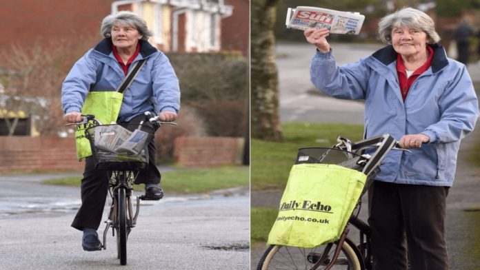 Heroine of the Hour 2021 – Pauline Bridge: Granny papergirl on a bike – 82-year-old granny Pauline Bridge gets up at 5am daily to deliver newspapers on her bicycle; she’s quite the contrast to bicycling pensioner and funeral crasher Theresa Doyle.
