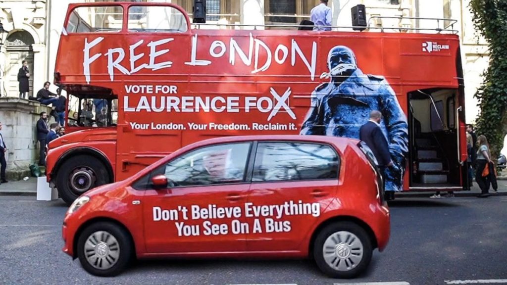 Bailey Bombs to 64/1 – Shaun Bailey Bombs to 64/1 in London mayoral election – Vote Max Fosh and Count Binface instead – As Old Harrovian wannabe Mayor of London Max Fosh photobombs his fellow Old Harrovian rival Laurence Fox, their clapped-out Conservative rival Shaun Bailey sinks to likely 3rd place at odds of 64/1.