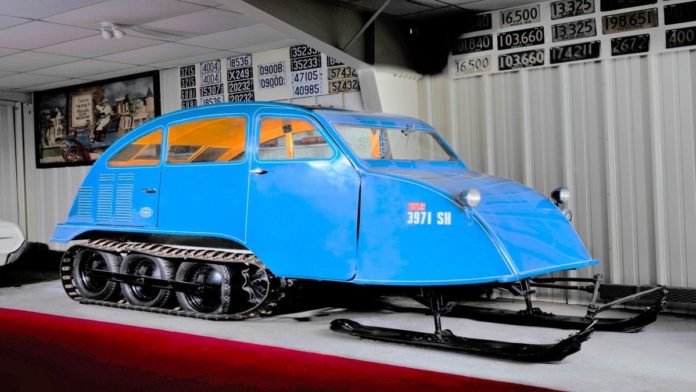 A Blizzard Busting Bombardier – B-7 snowmobile to be auctioned – Bonhams to auction an early B-7 snowmobile created by Joseph-Armand Bombardier after he lost his son in a blizzard for just under £30,000 reports Nikolay Kalinin – Circa 1940 Bombardier B-7 snowmobile to be sold by Bonhams at their Amelia Island Auction on 20th May 2021 at Fernandina Beach Golf Club, Florida with an estimate of £21,700 to £29,000 ($30,000 to $40,000, €25,000 to €33,300 or درهم110,200 to درهم146,900).