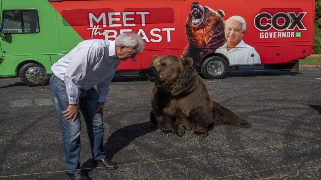 Moron of the Moment 2021 – John H. Cox – Bear abusing Republican wannabe Governor of California John H. Cox deserves to be sanctioned for his senseless stunt in San Diego.