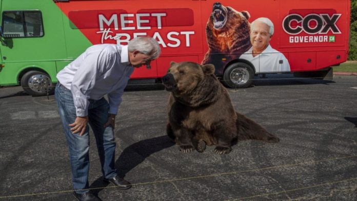 Moron of the Moment 2021 – John H. Cox – Bear abusing Republican wannabe Governor of California John H. Cox deserves to be sanctioned for his senseless stunt in San Diego.