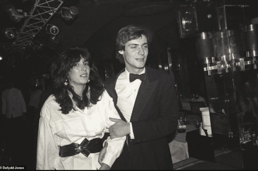 David Faber and Ghislaine Maxwell in the 1980s