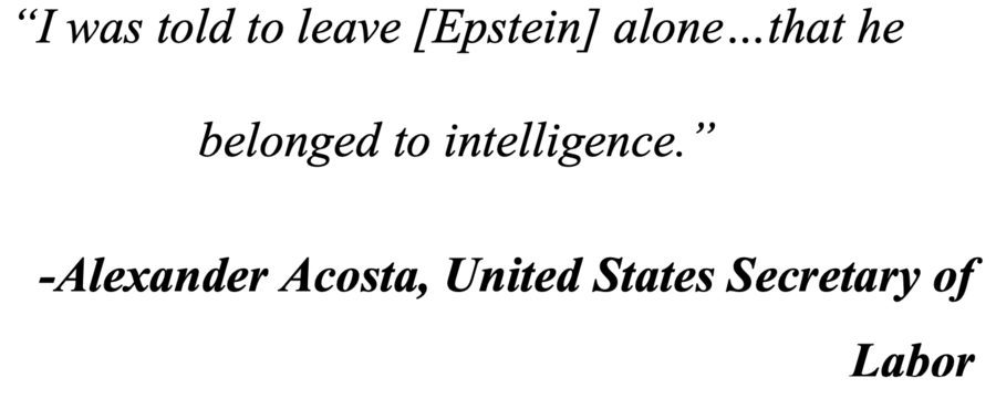 Alexander Acosta Jeffrey Epstein Intelligence