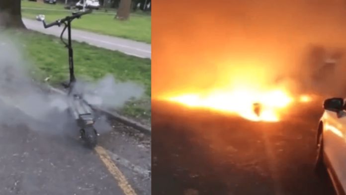 E-scooter explosion