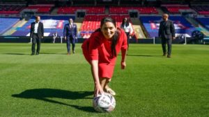 Priti Patel football