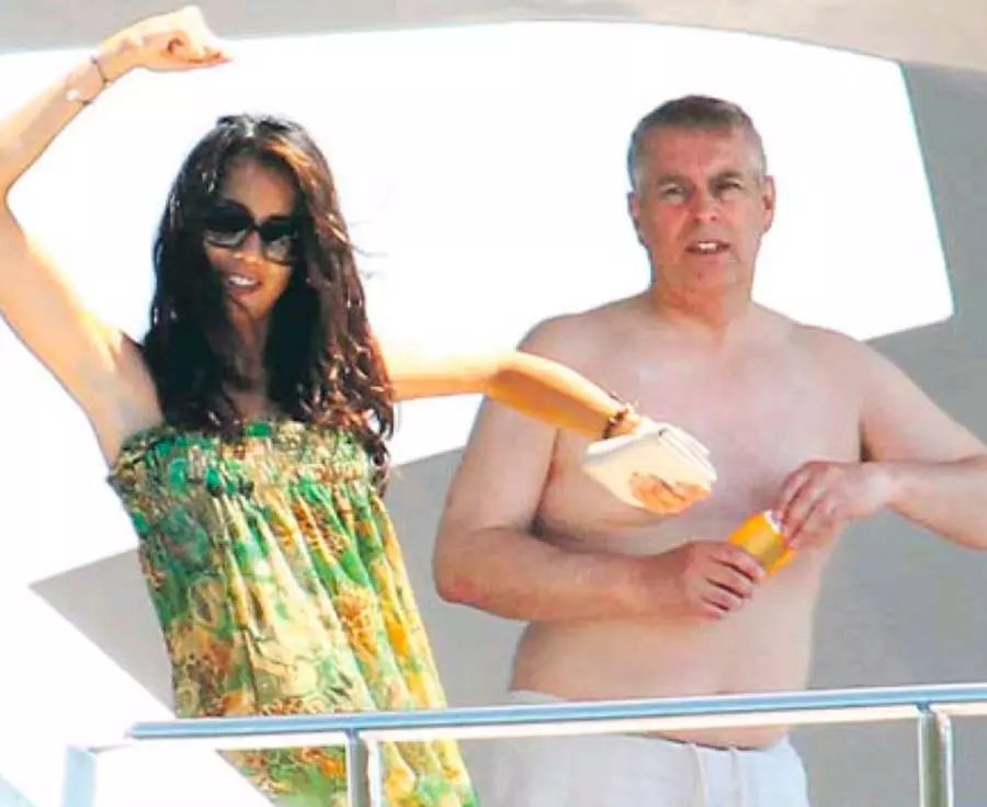 Prince Andrew on a yacht