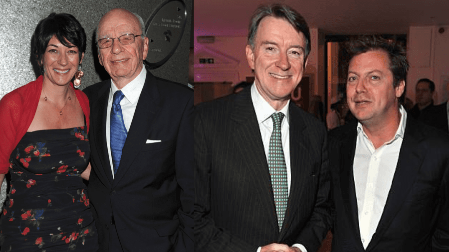 Ghislaine Maxwell Rupert Murdoch Peter Mandelson Matthew Freud