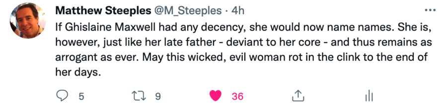 Matthew Steeples tweet