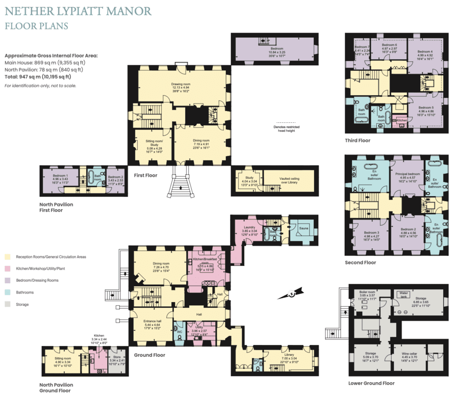Nether Lypiatt Manor floor plan 1