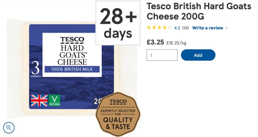 Tesco Goats' Cheese
