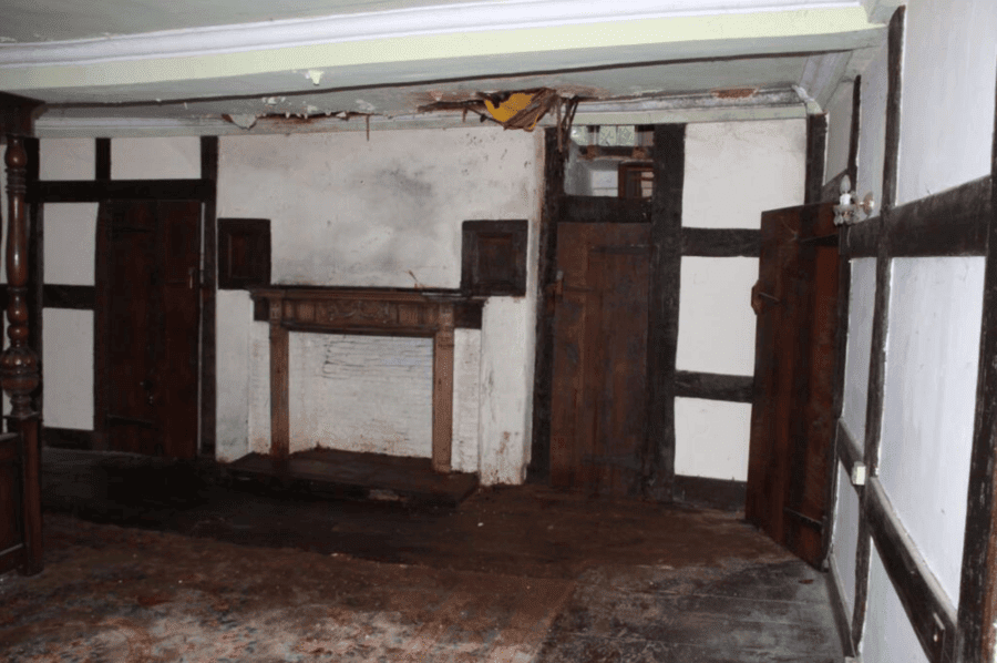 Collapsing ceiling bedroom