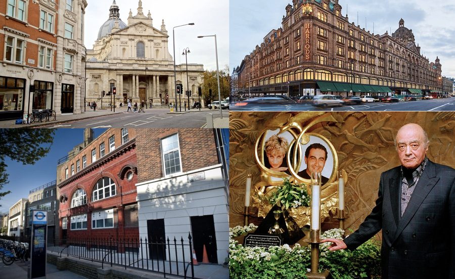 Landmarks of Brompton Road Knightsbridge