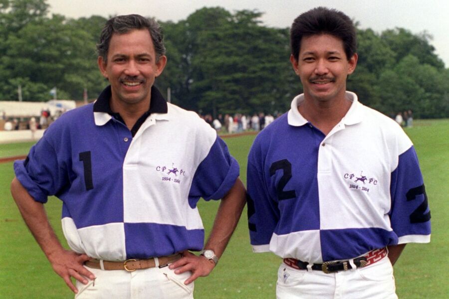 The Sultan of Brunei, Hassanl Bolkiah, with his since estranged spendaholic brother Prince Jefri.